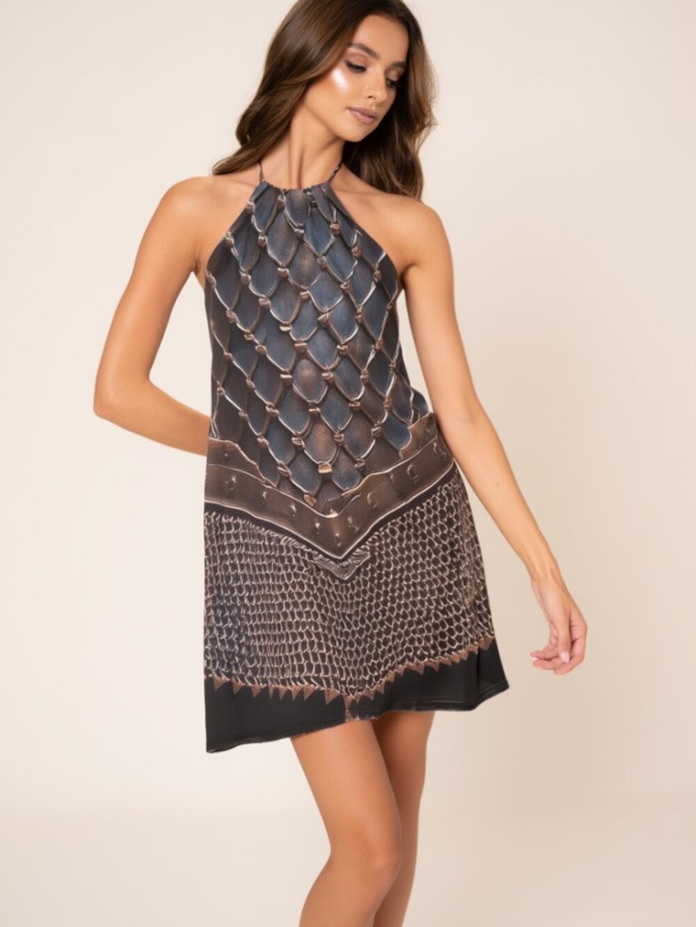 Medieval Armor Joan of Arc Rayon Gladiator Dress Sleeveless Festival size xl - Picture 3 of 8